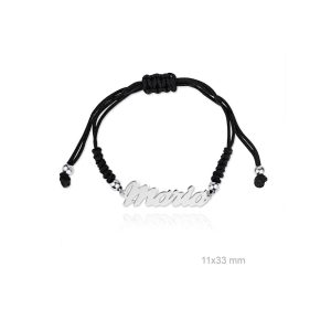 Pulsera Macramé Plata de ley