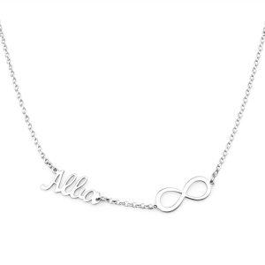GARGANTILLA PLATA 925MM NOMBRE PEQUEÑO +  INFINITO